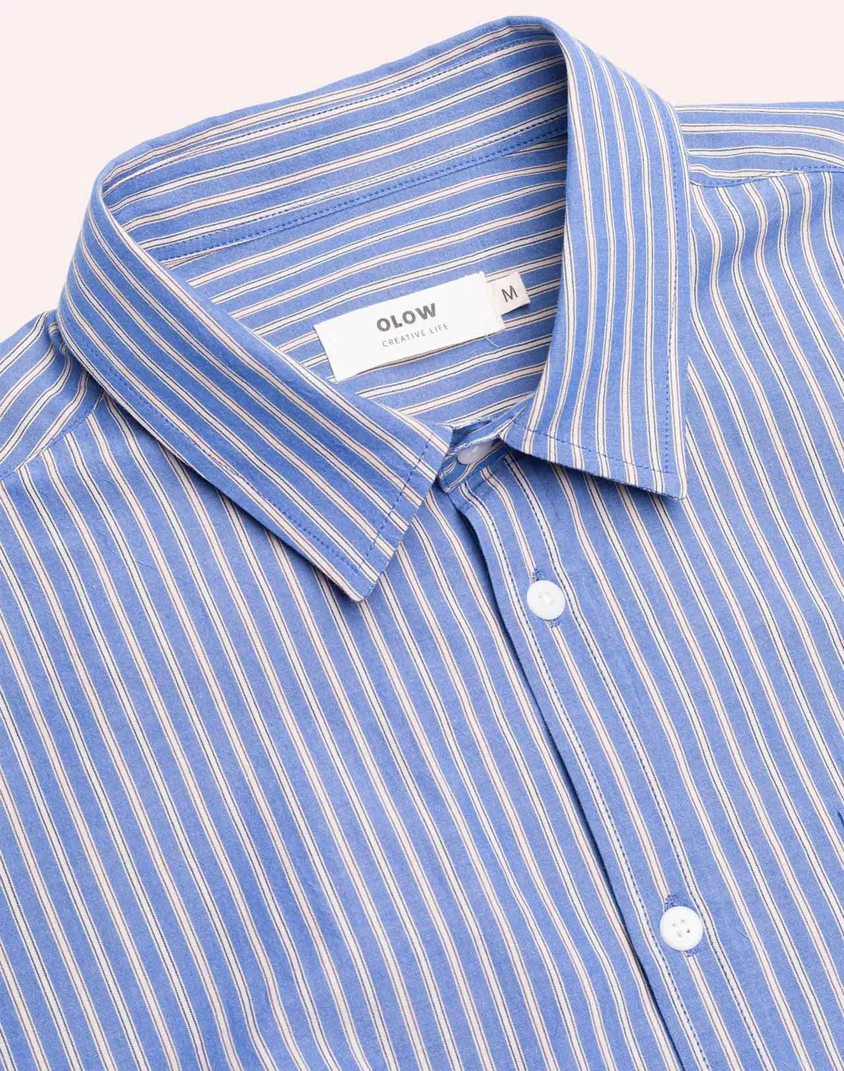 OLOW Nago Randal chemise bleu clair rayures