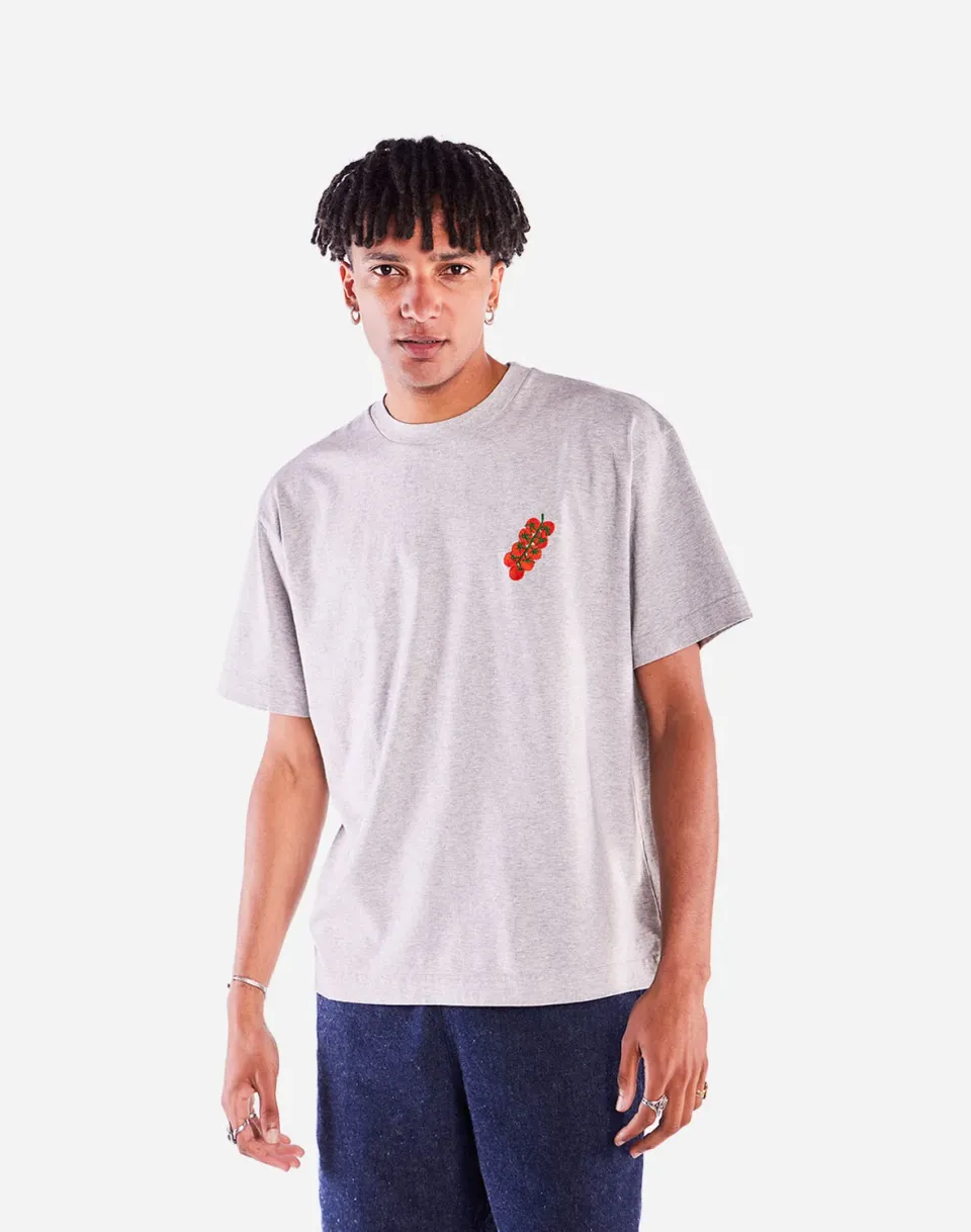 OLOW Tasty Tomatoes t-shirt gris chiné loose