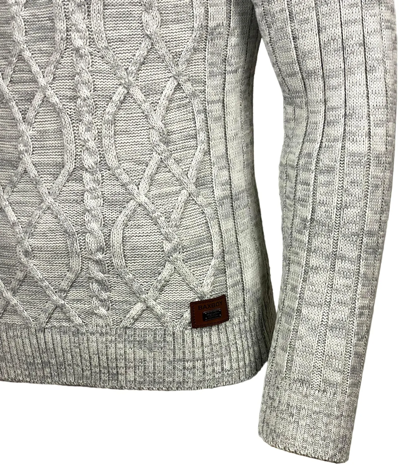 Subliminal Mode BX292 pull homme col montant gris foncé