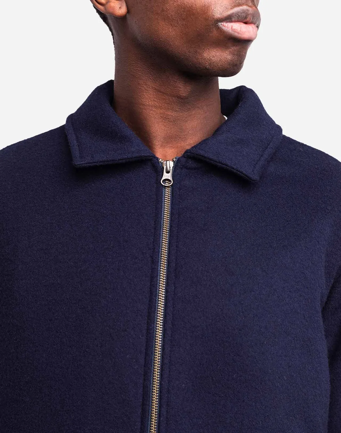 Olow Sherwood blouson homme bleu marine laine mérinos