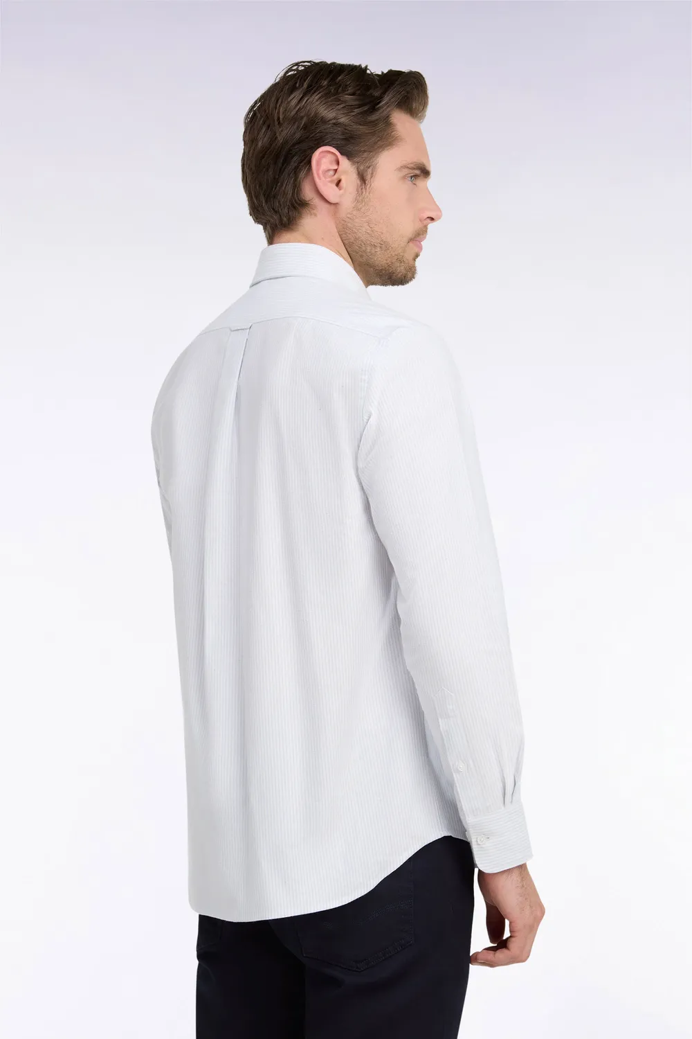 Eden Park chemise coton ciel rayures bâtons