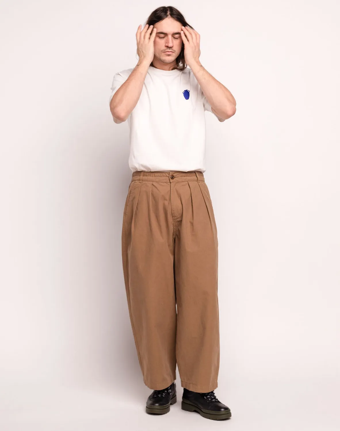 Olow Cargeot pantalon cargo taupe coton bio