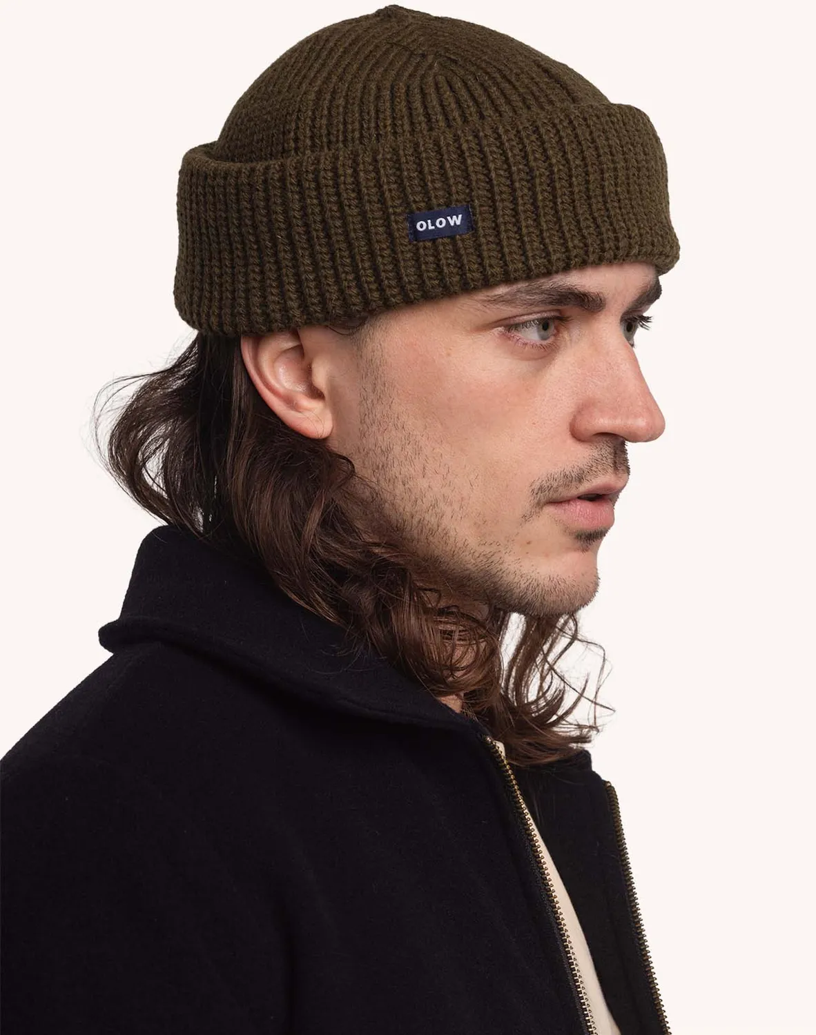 OLOW Laban bonnet kaki laine mérinos