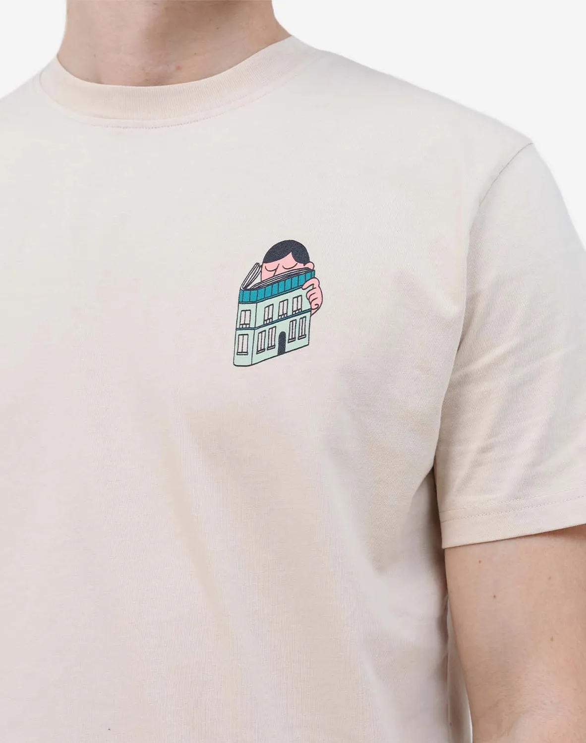 Olow Building t-shirt crème coton bio