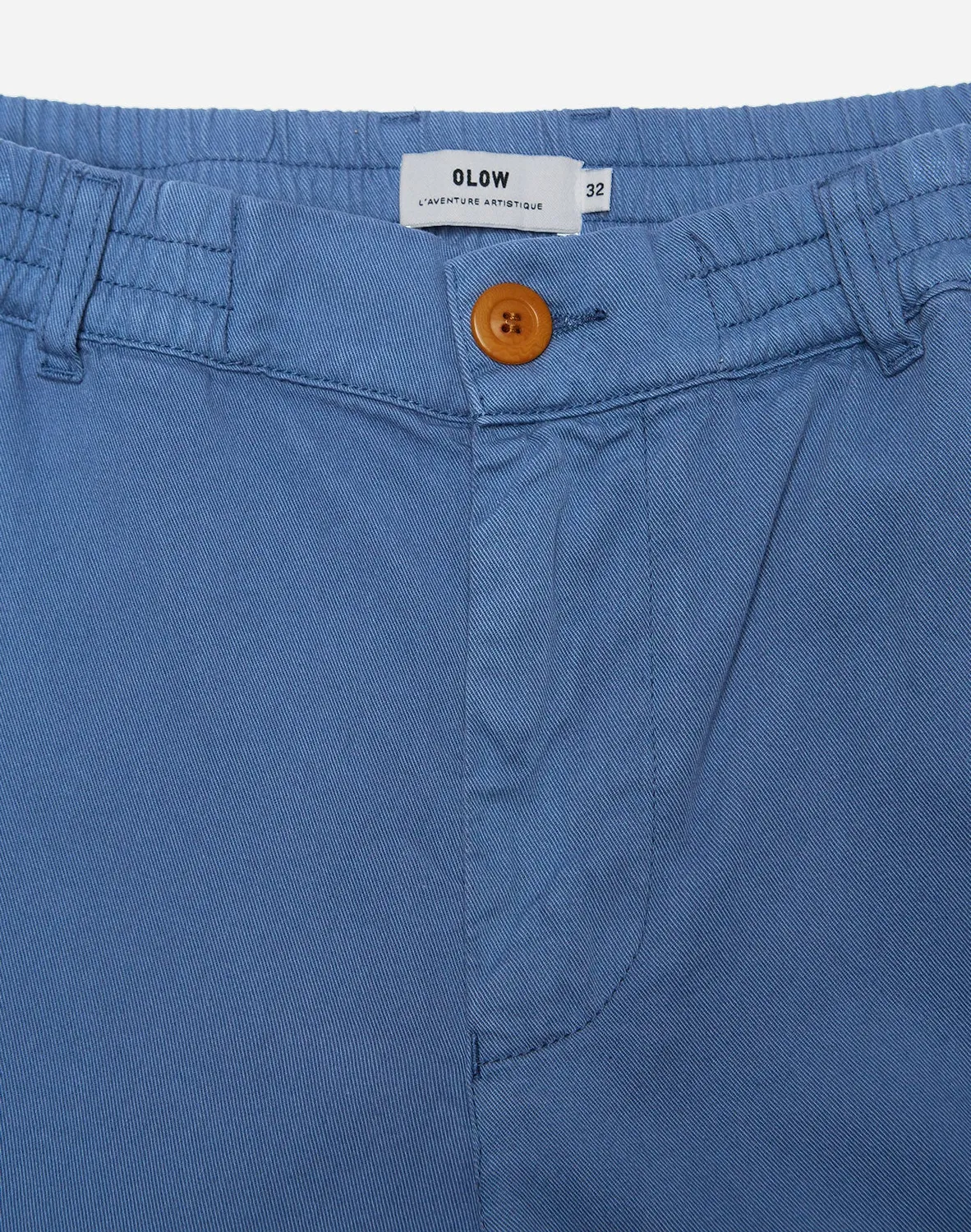 OLOW Chino pantalon bleu cobalt coton bio