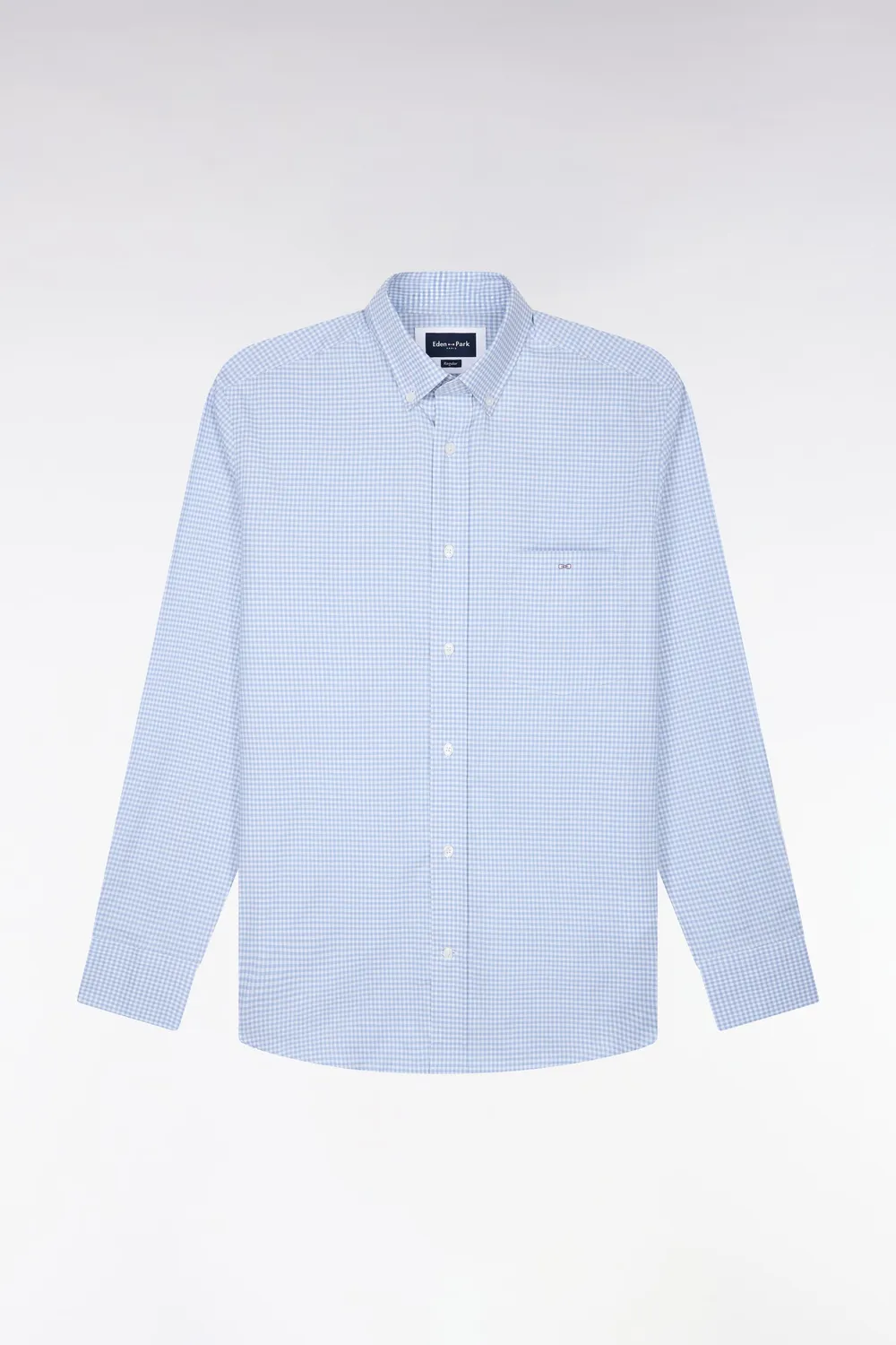 Eden Park Legend chemise homme bleu ciel carreaux Vichy