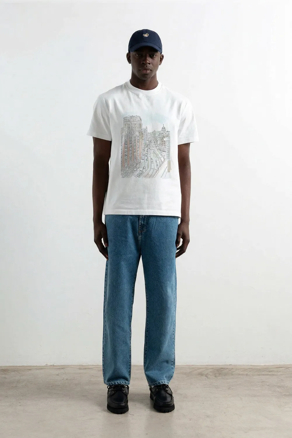 Edmmond Studios Gran Vía t-shirt blanc 190g Madrid