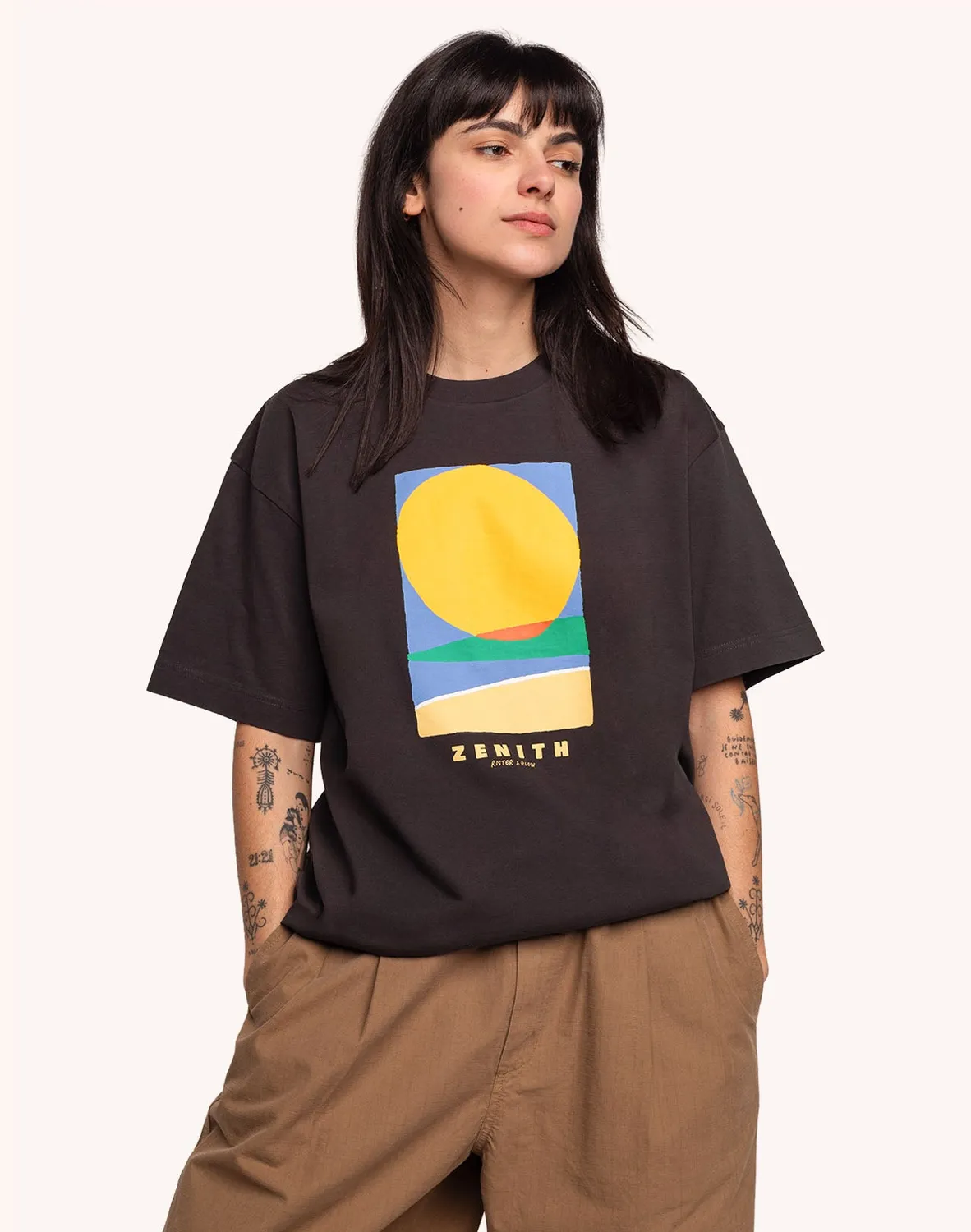 OLOW Zenith t-shirt noir carbone coton bio