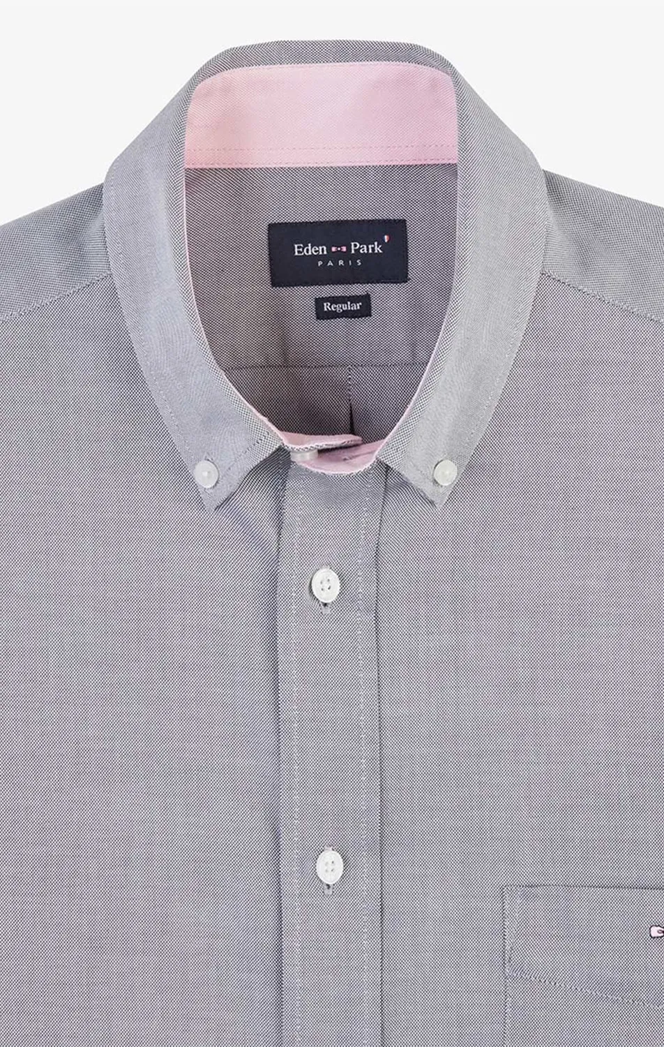 Eden Park chemise coton Oxford gris clair regular