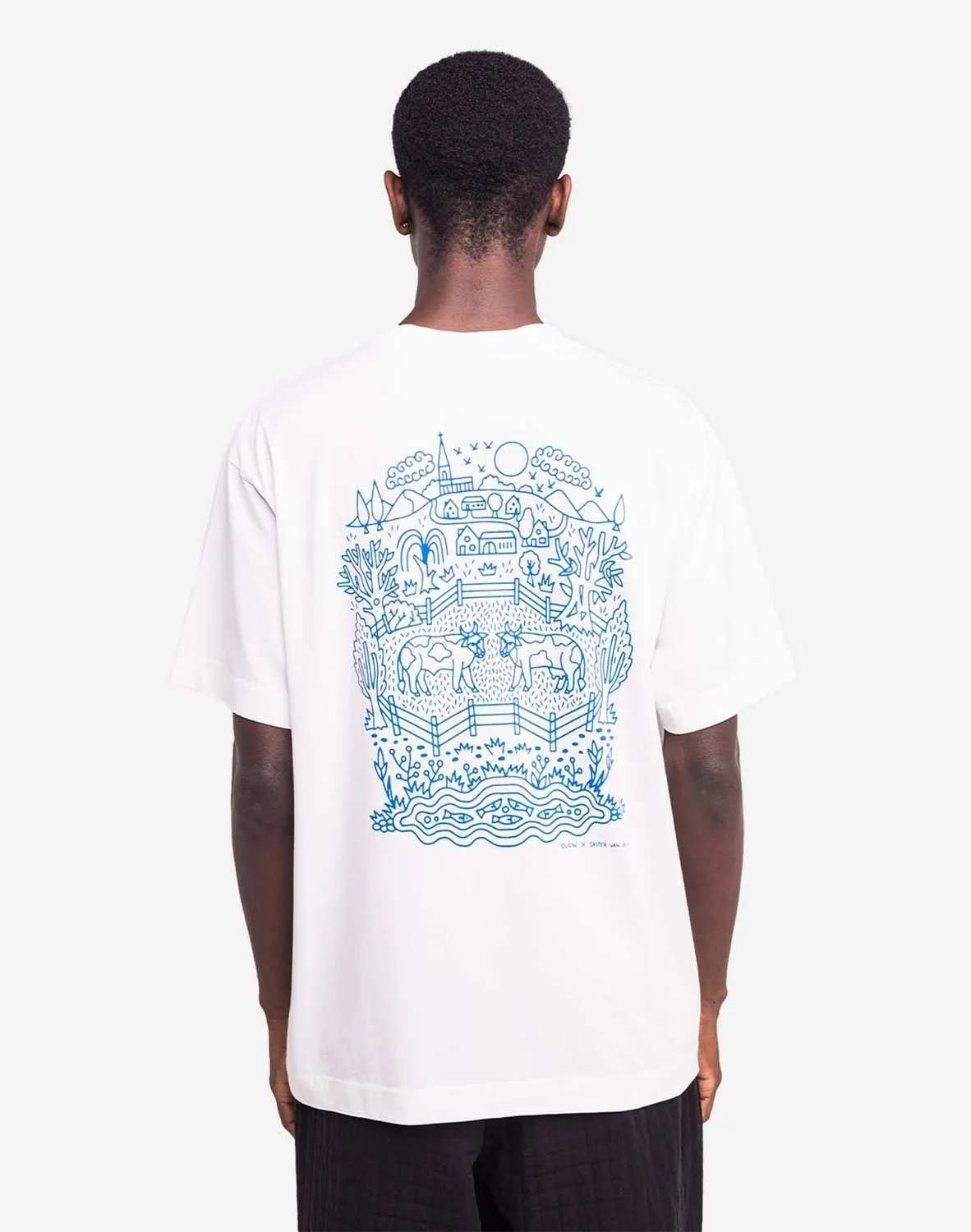 OLOW Campana t-shirt ample écru brodé