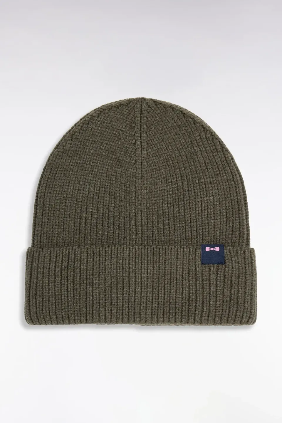 Eden Park bonnet maille côtelée kaki homme