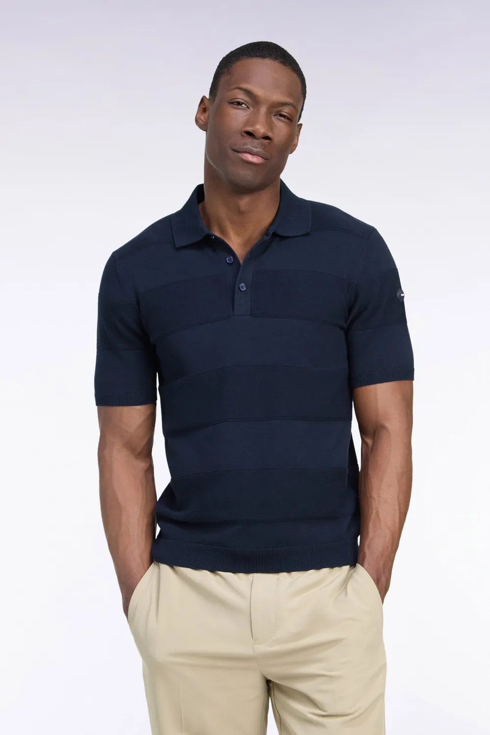 Eden Park Golf pull polo coton marine homme