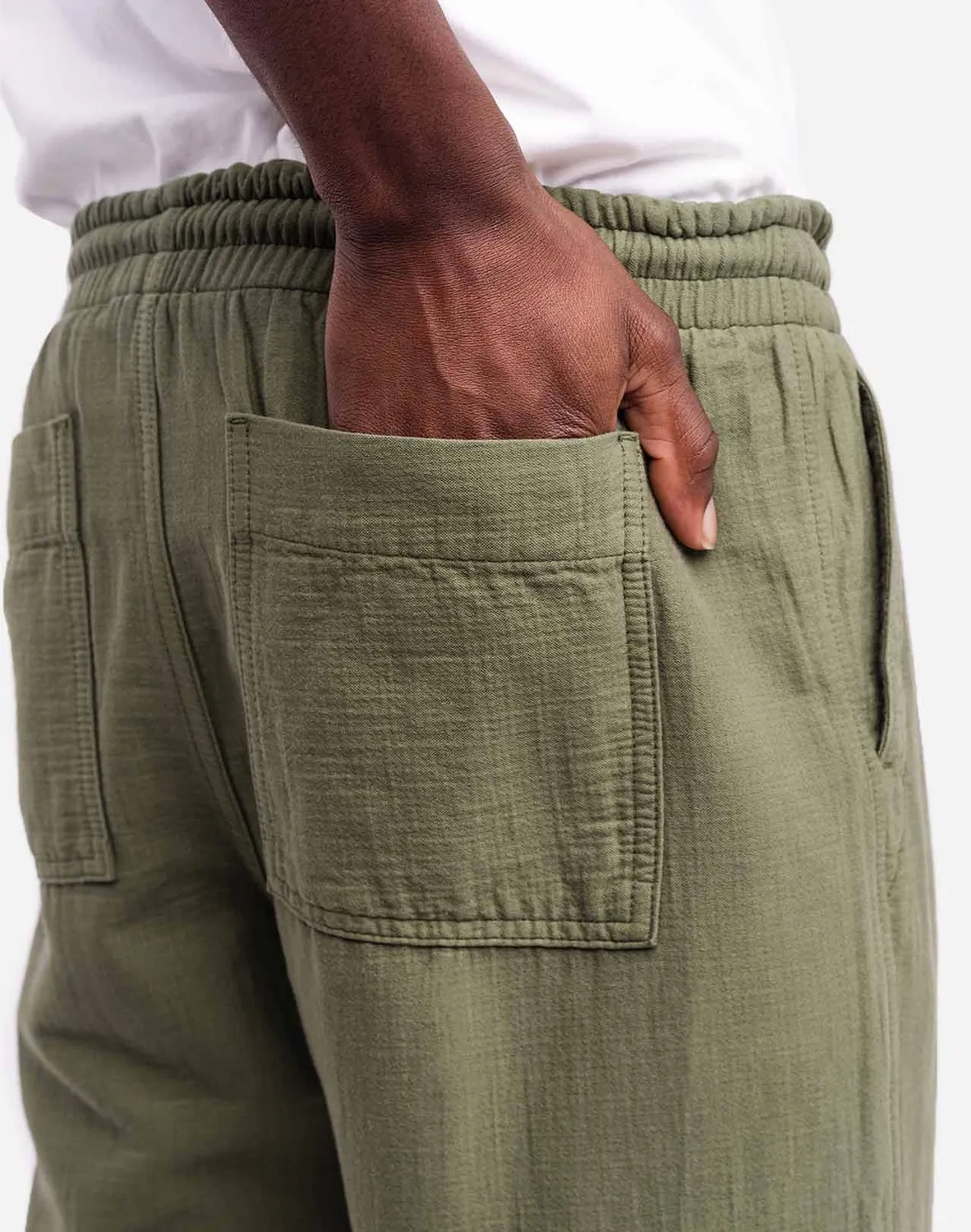 Olow Hatha pantalon vert olive taille élastique