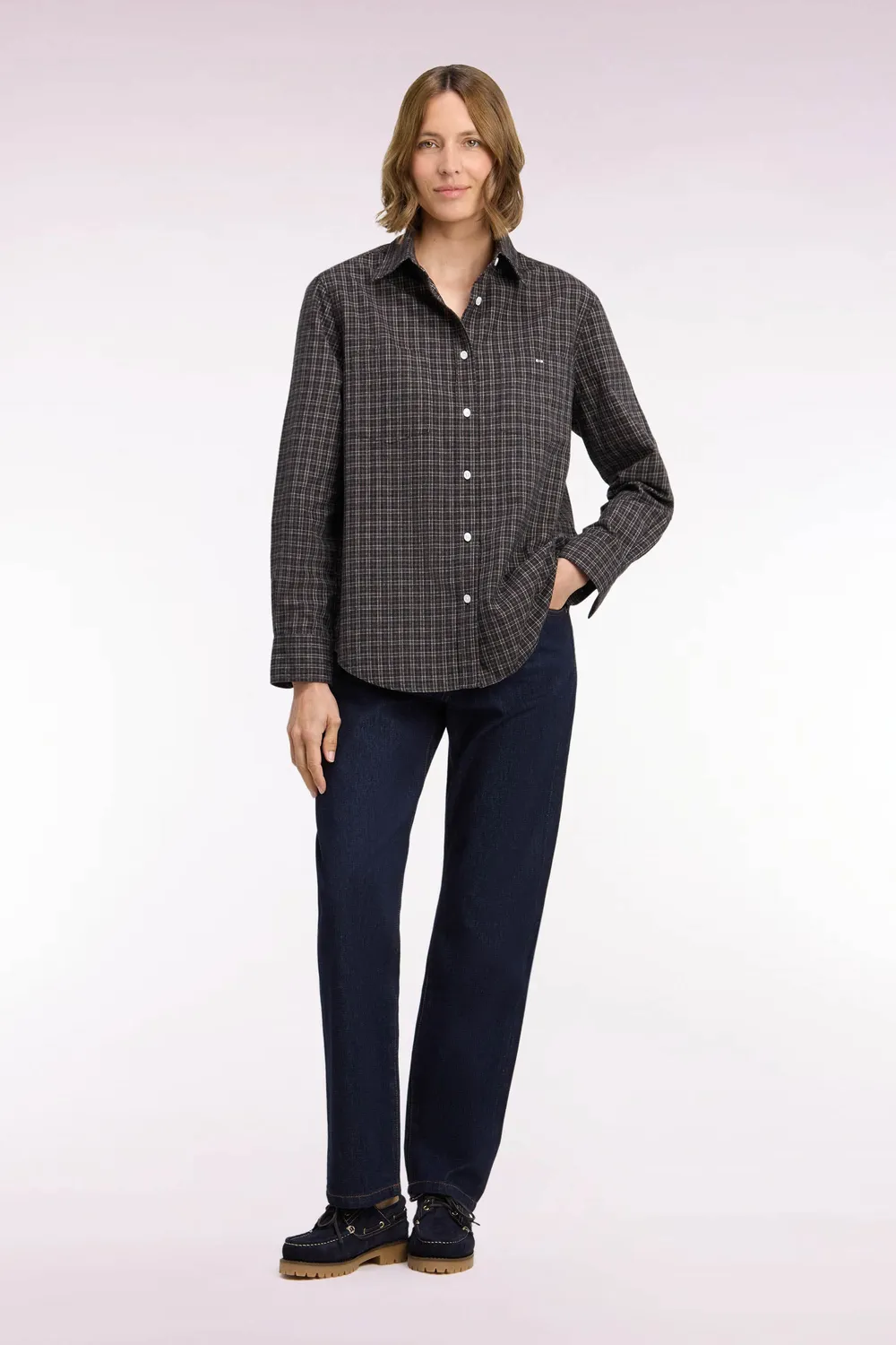 Eden Park Jean denim brut femme coupe regular mid-rise