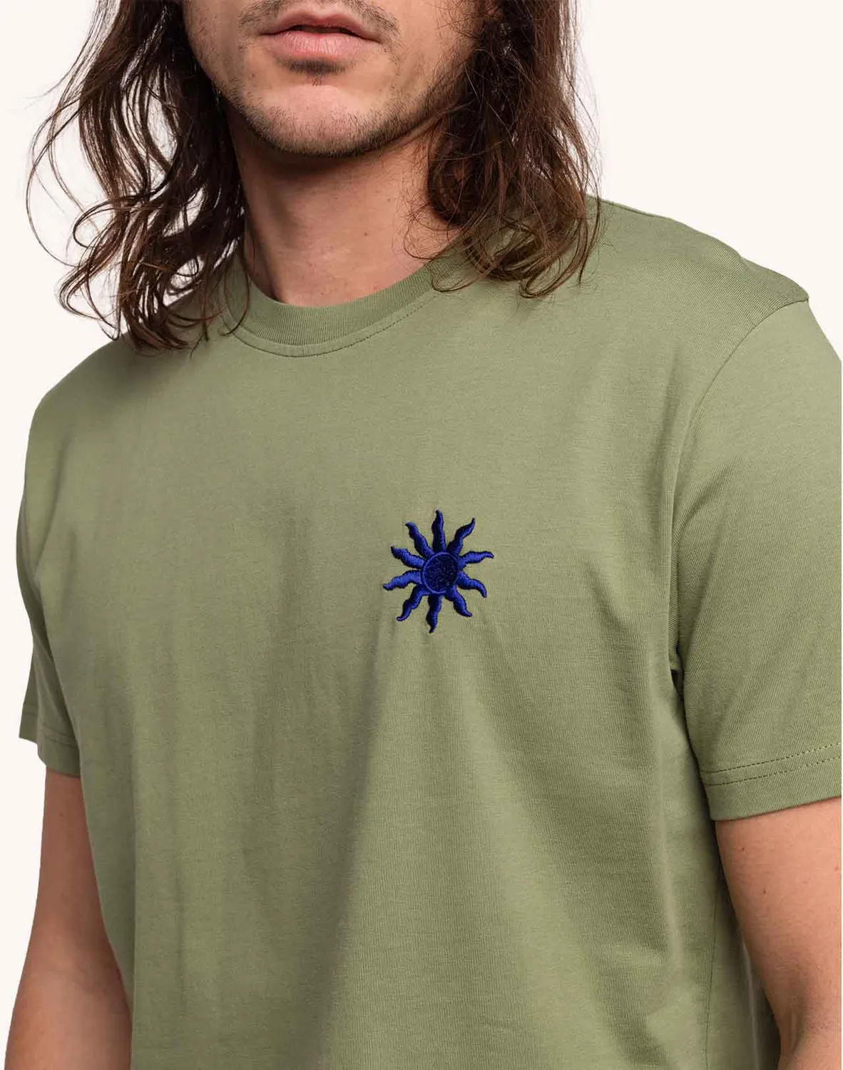 OLOW Pictural t-shirt vert sauge coton bio