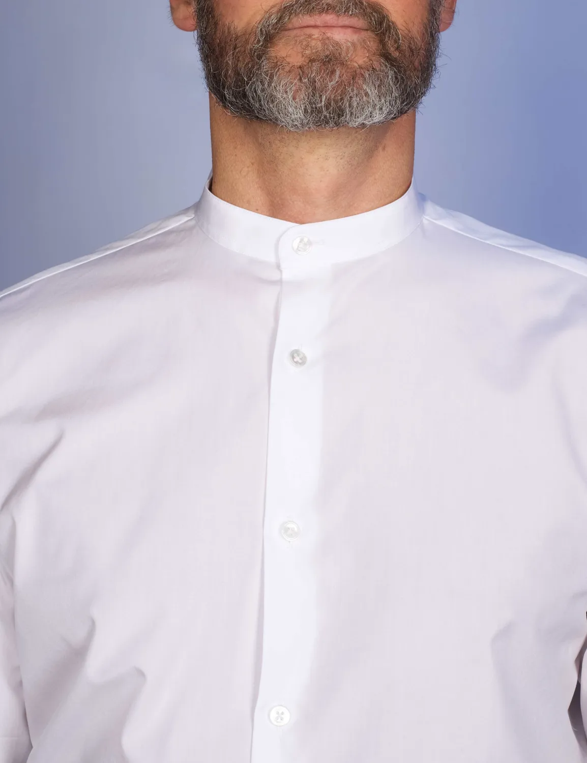 La Chemise Française Blanche Popeline chemise homme col officier