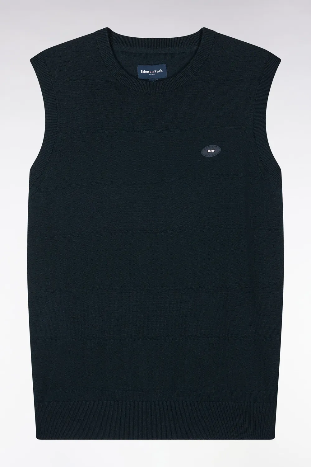 Eden Park Golf pull débardeur marine coton coupe droite