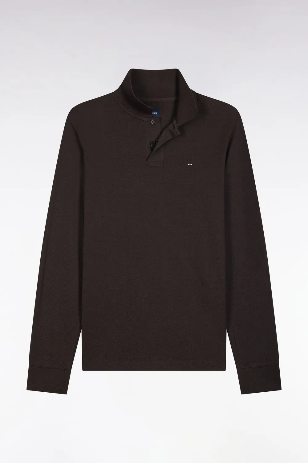 Eden Park polo manches longues pima marron droit