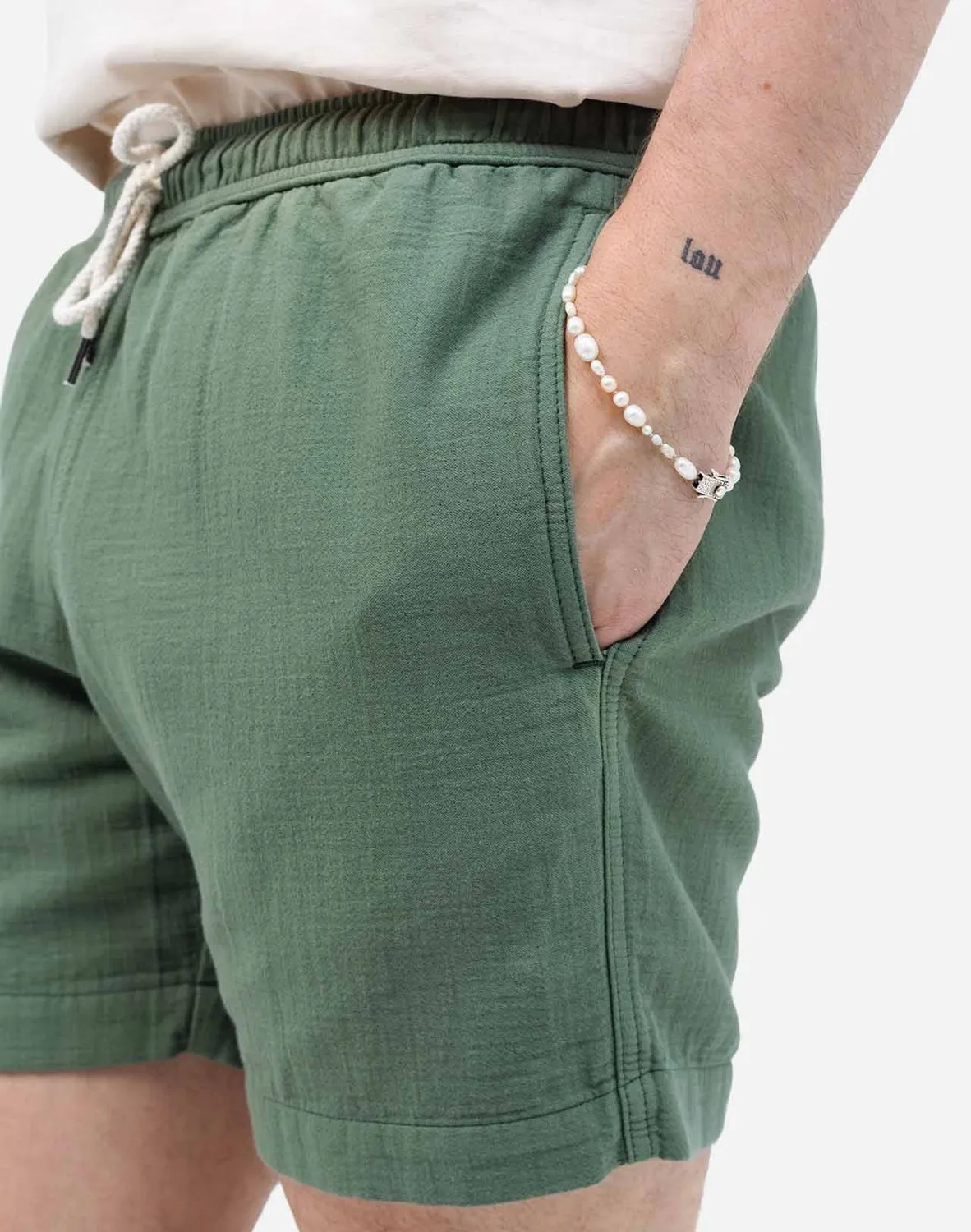 OLOW Bodhi short ample vert olive coton