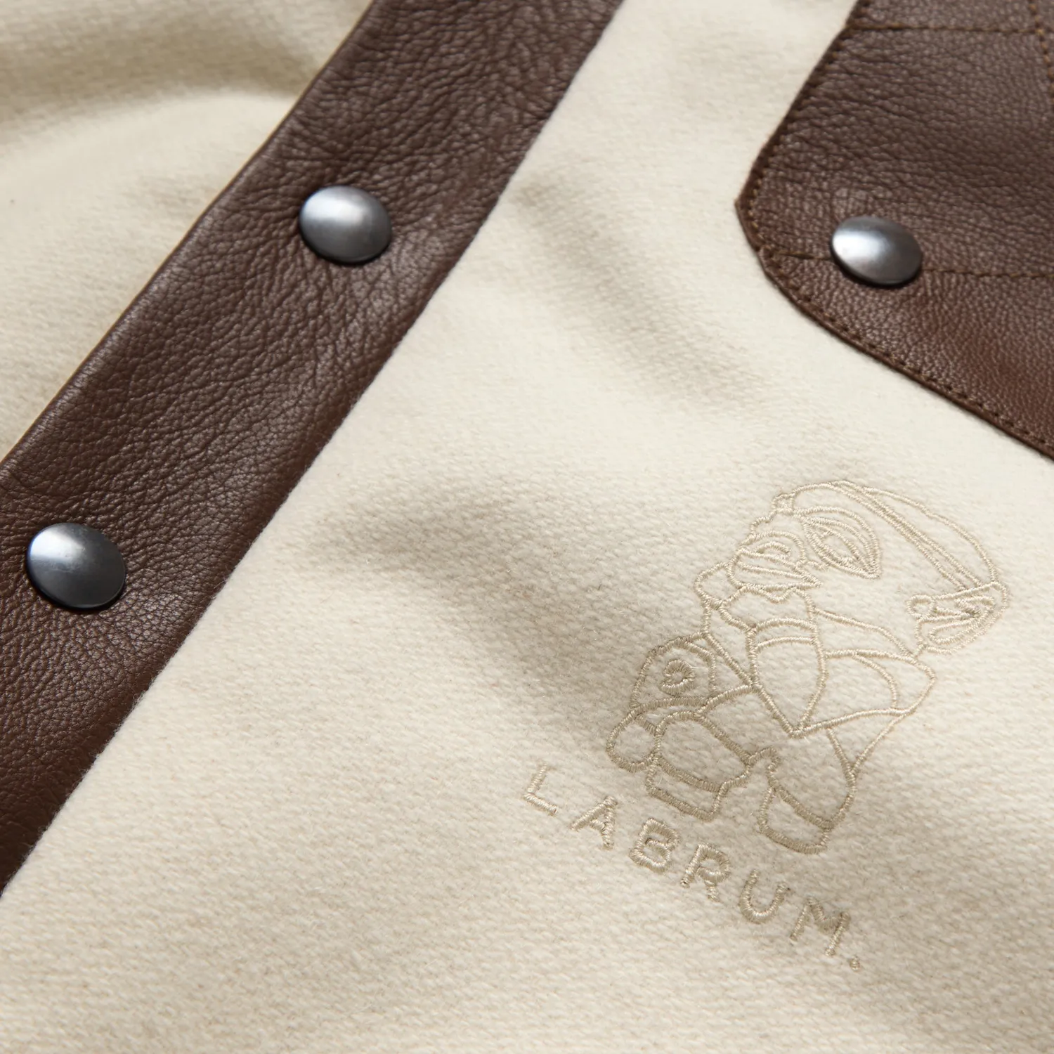 Labrum Cream Nomoli bomber homme crème cuir