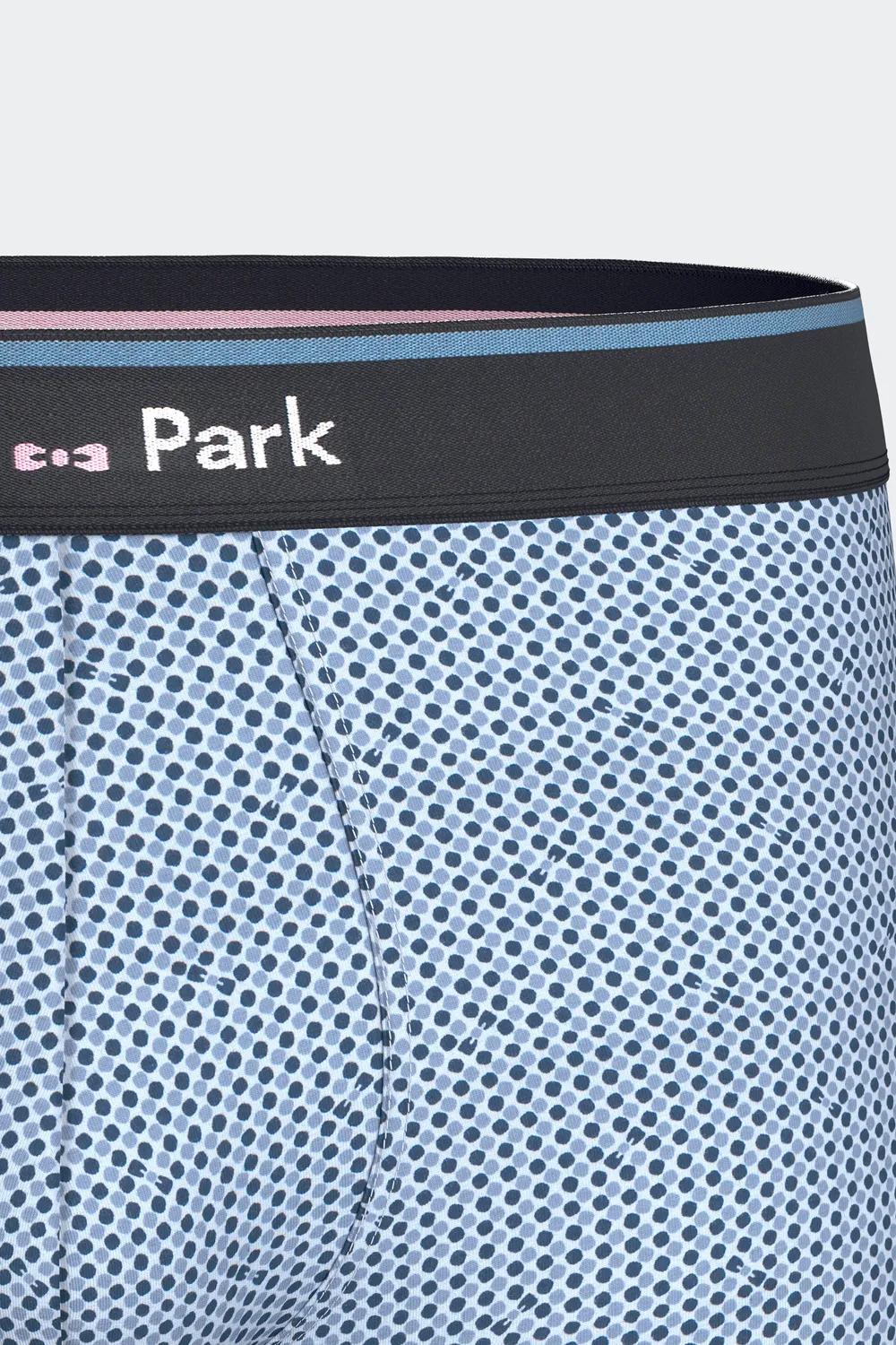 Eden Park Lot 2 Boxers Coton Stretch Marine Ciel Homme
