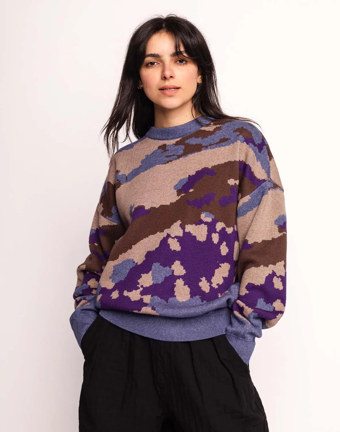 OLOW Superbloom pull multicolore laine mérinos