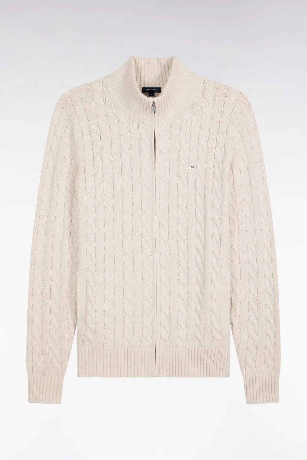 Eden Park H26MAICA0008 cardigan écru coton torsades