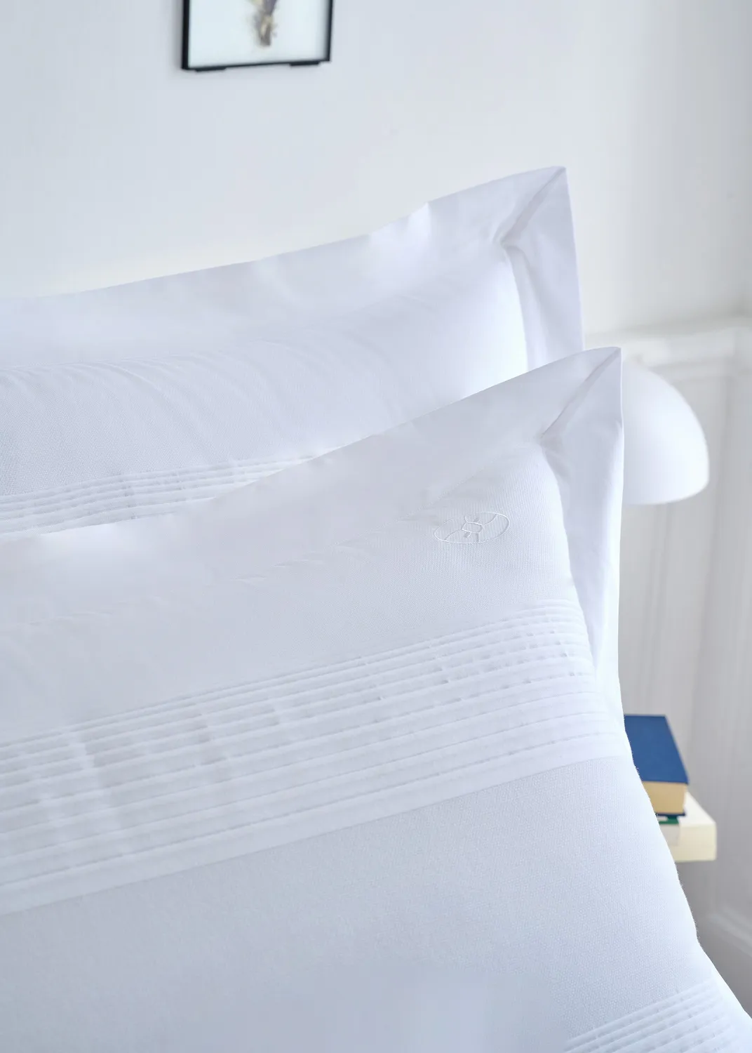 Eden Park taies oreiller 50x75 percale coton blanc lot 2