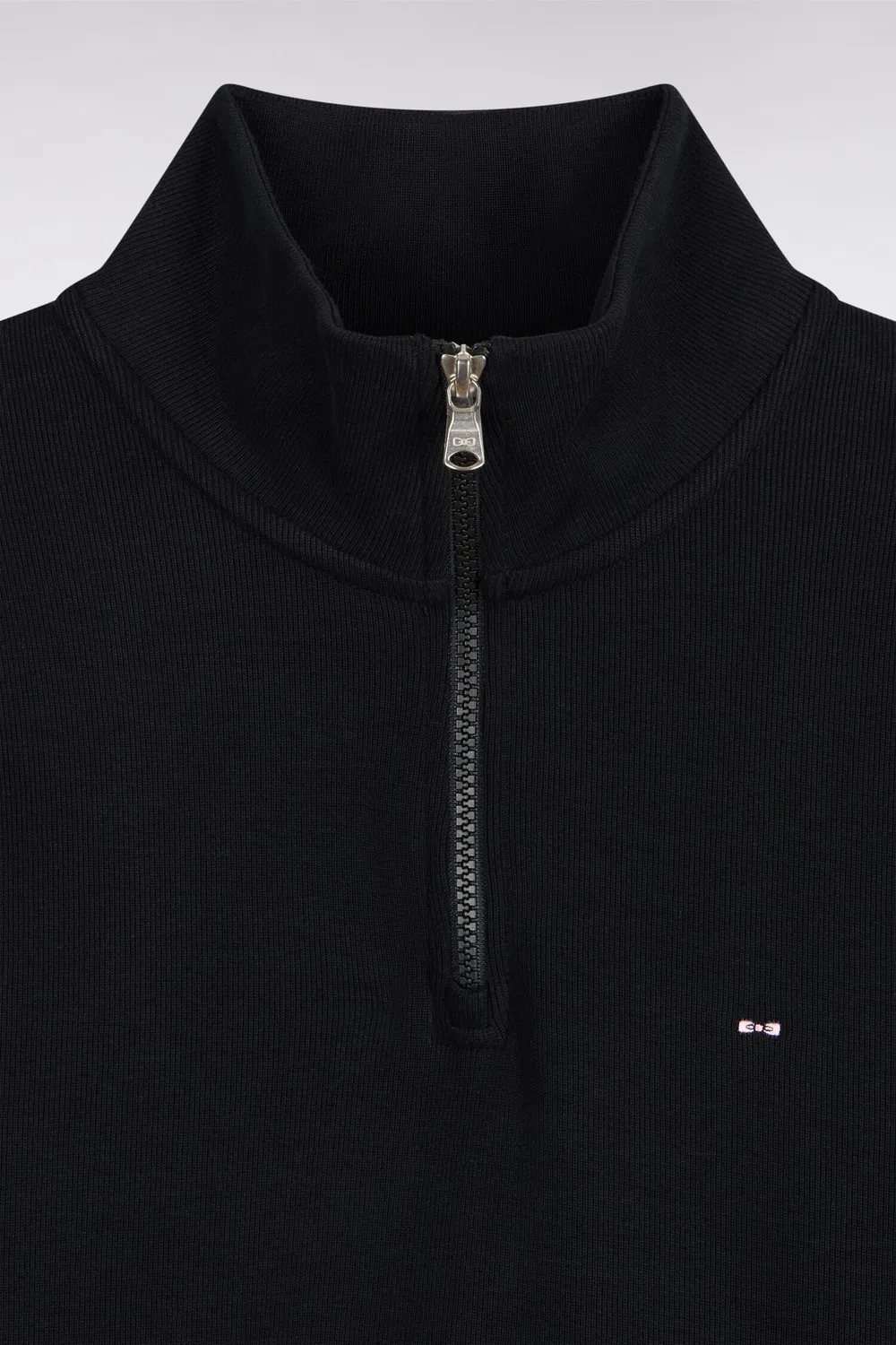 Eden Park sweat col camionneur molleton coton noir