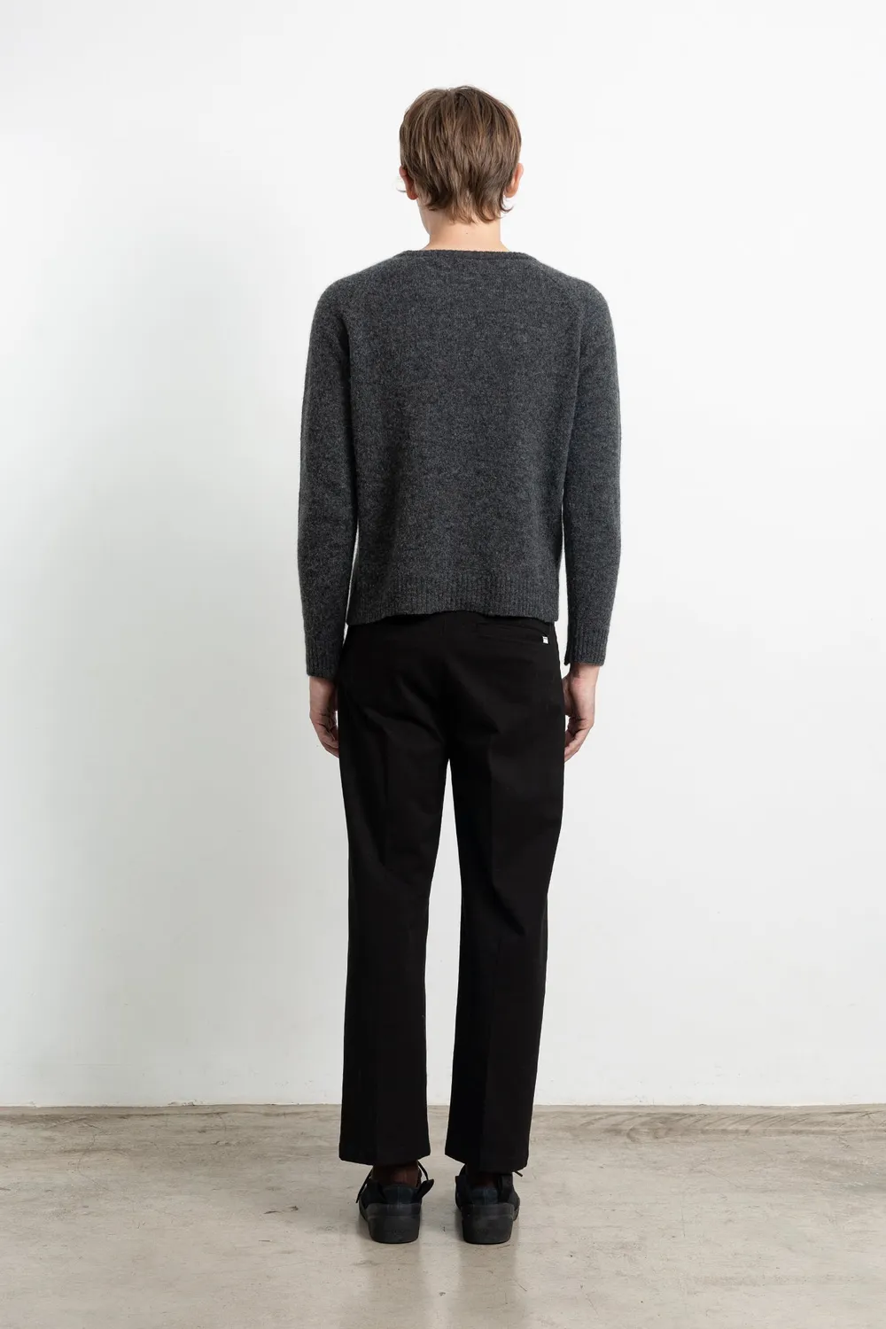 Edmmond Studios Glasgow Sweater pull gris laine alpaga