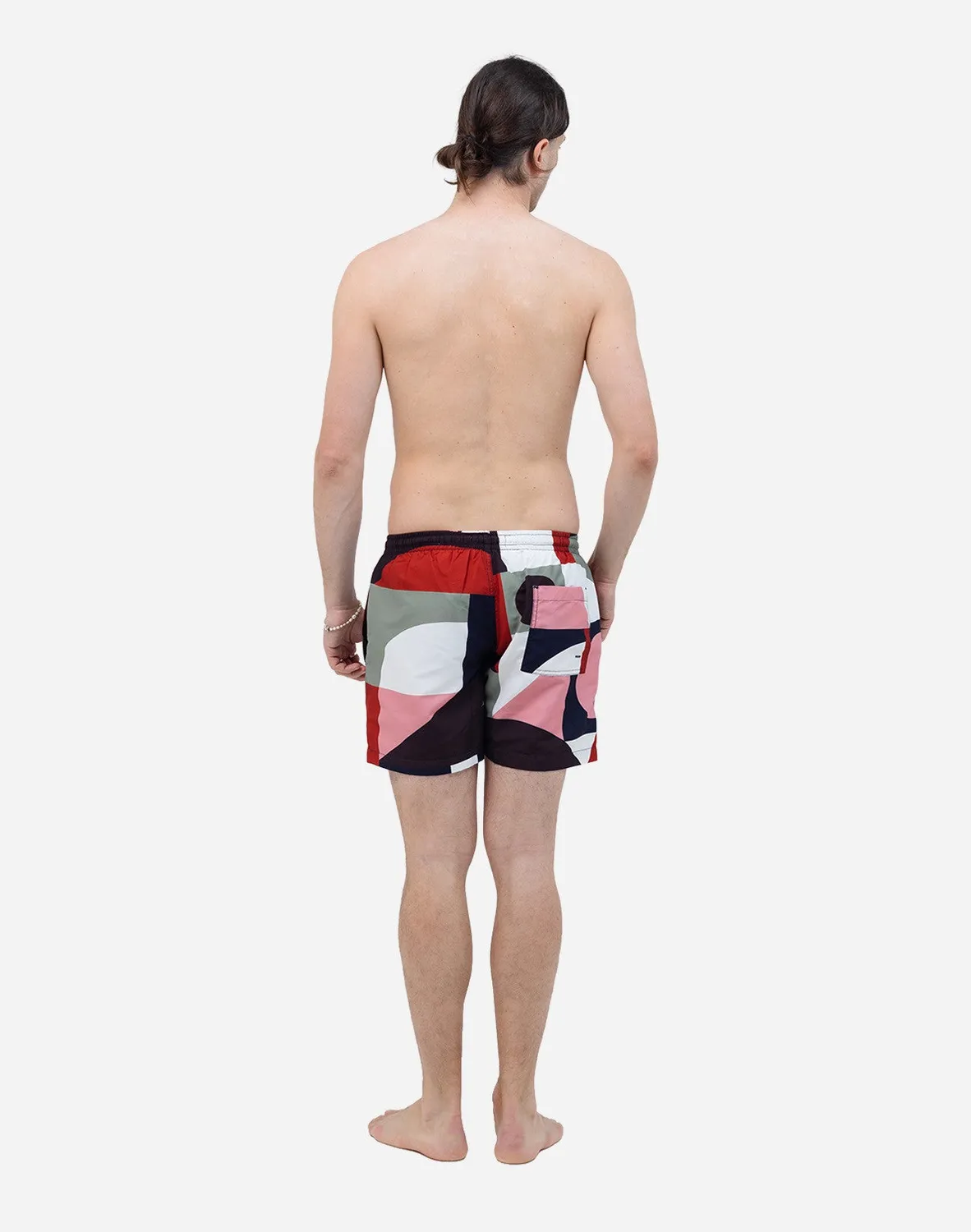 OLOW Cubism short de bain multicolore recyclé