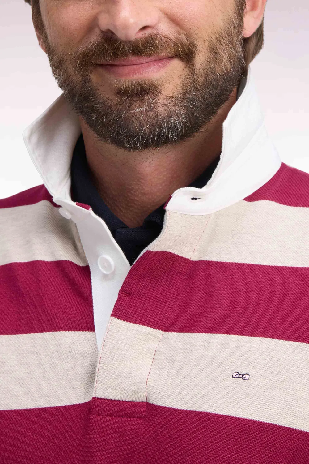 Eden Park Club Classique maillot rugby rouge manches longues