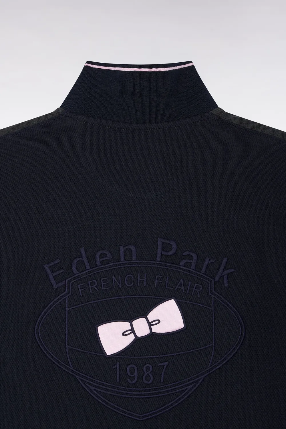 Eden Park polo piqué coton kaki marine dos brodé homme