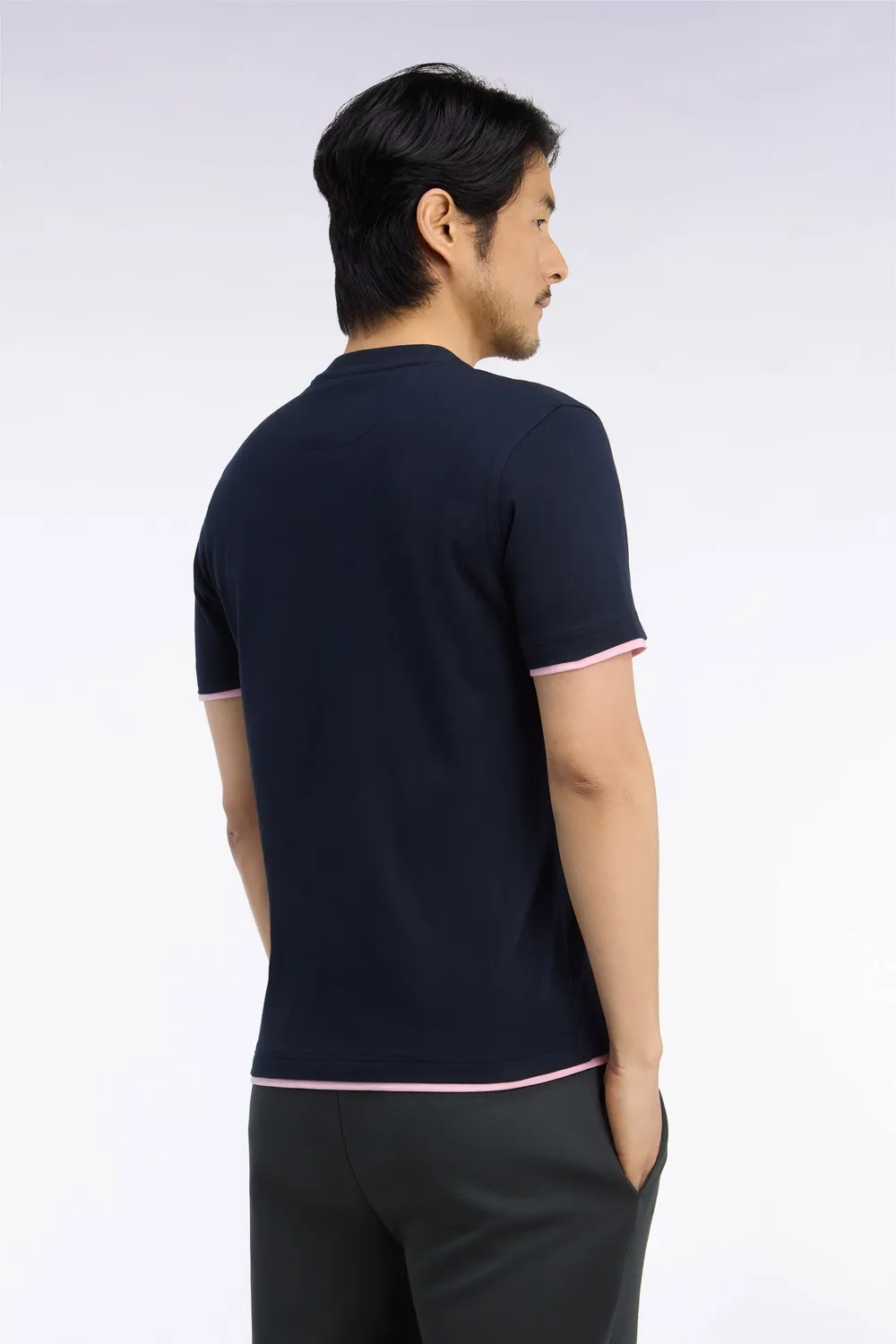 Eden Park t-shirt manches courtes bicolore kaki brodé