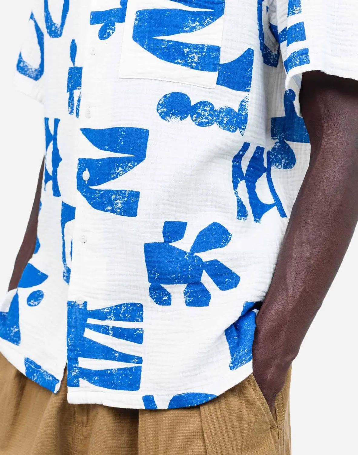 Olow Aloha Shapes chemisette écru gaze coton bio