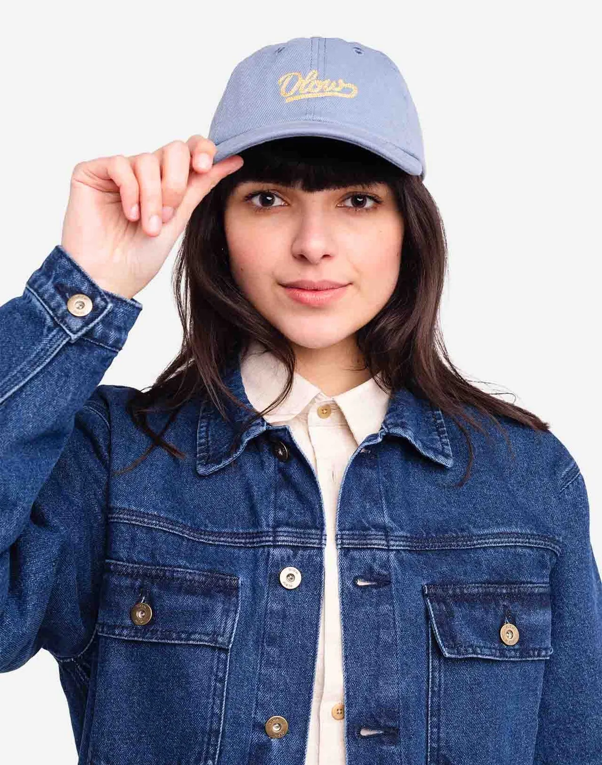 OLOW Signature casquette six panels bleu azur coton bio