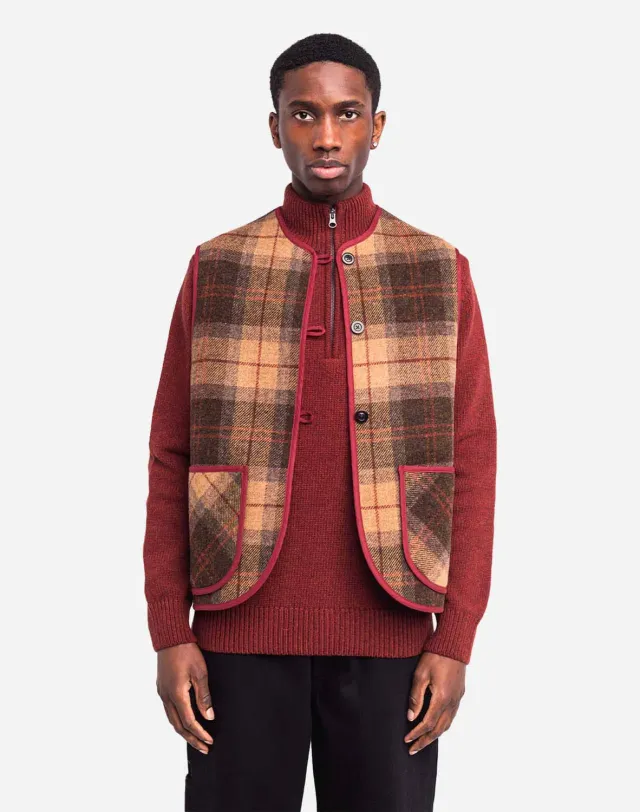 OLOW Shepherd veste sans manches laine tartan