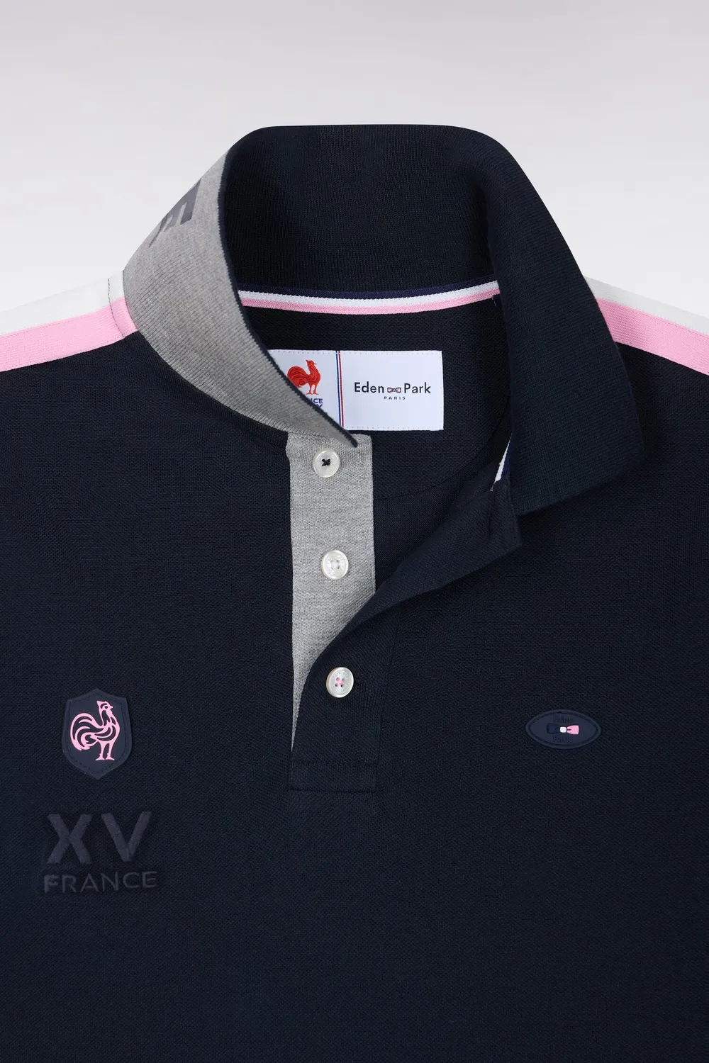 Eden Park XV de France polo coton marine homme