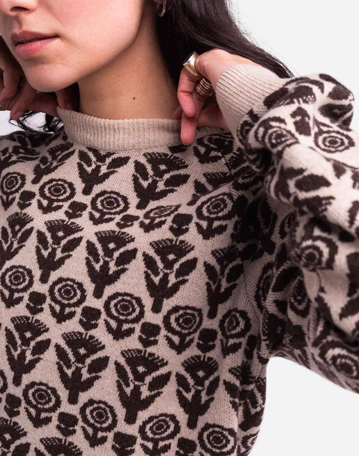 OLOW Blossom pull bicolore 100% laine