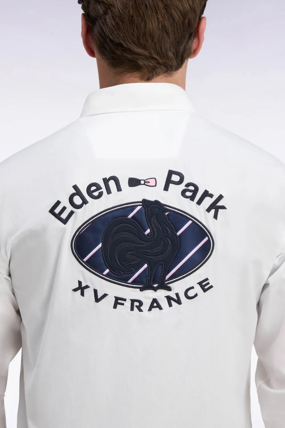 Eden Park XV de France chemise homme blanche coton coupe droite