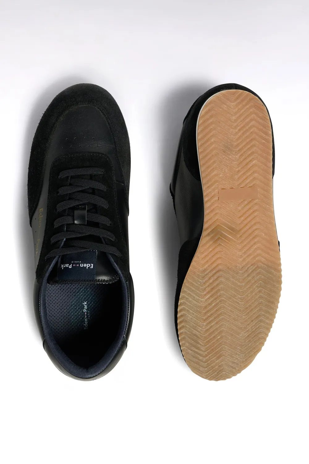 Eden Park Club baskets basses cuir noir femme