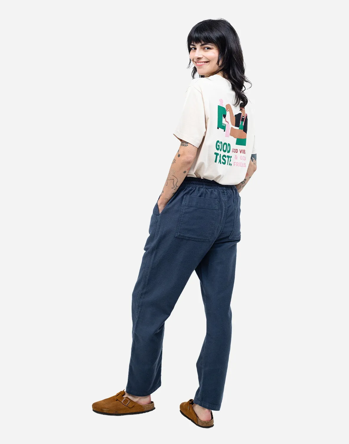 OLOW Hatha pantalon bleu nuit coton élastique