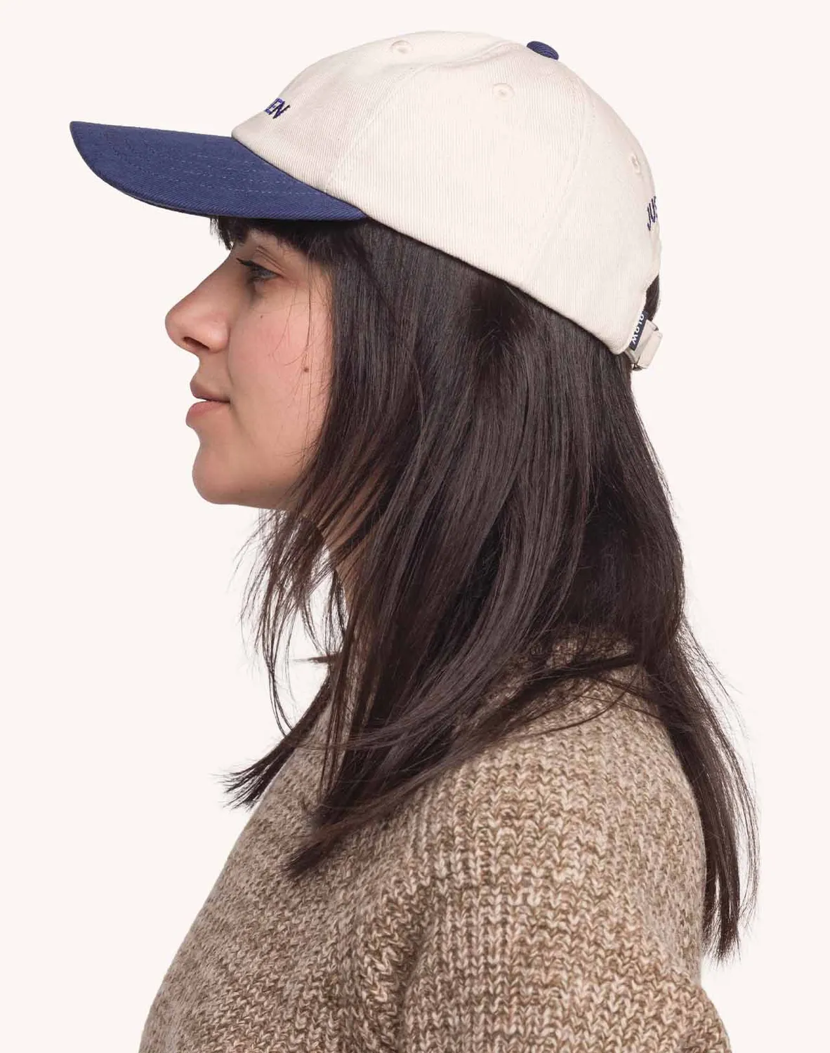 OLOW Just Sky Six Panel casquette écru bleu coton bio