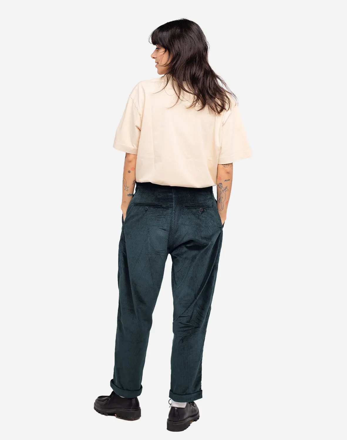 OLOW Sembo pantalon velours vert foncé