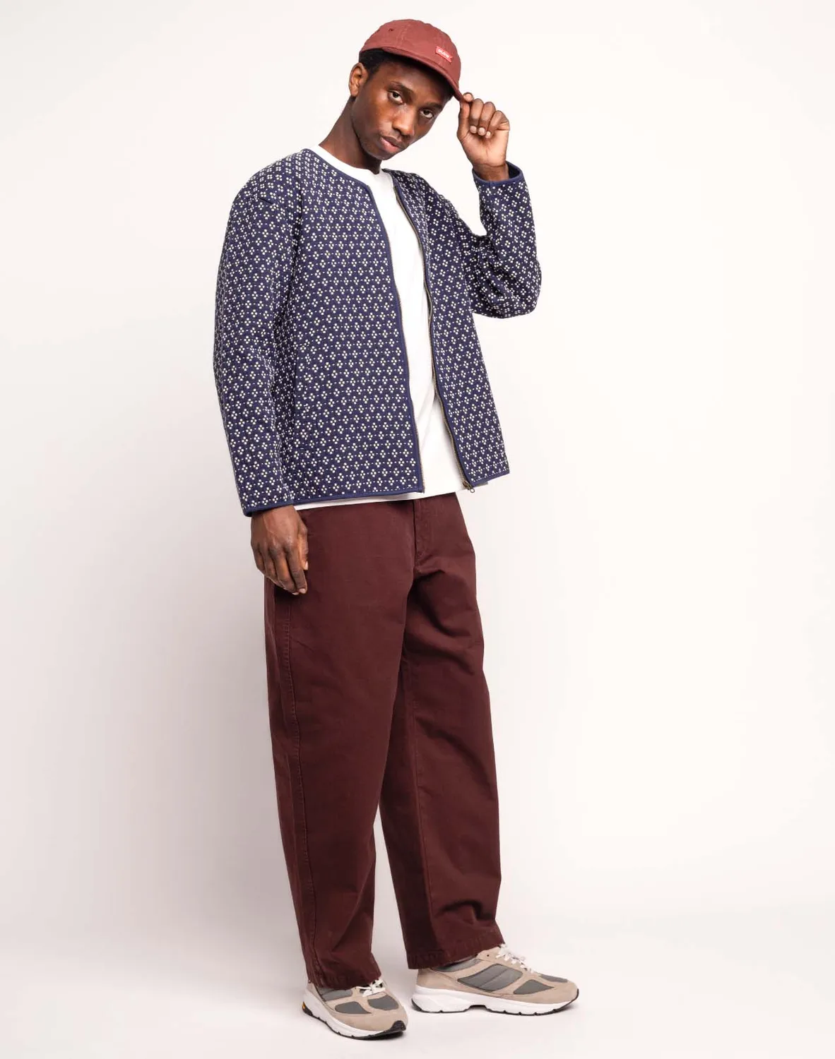 OLOW Yama Bleu Marine veste jacquard recyclé