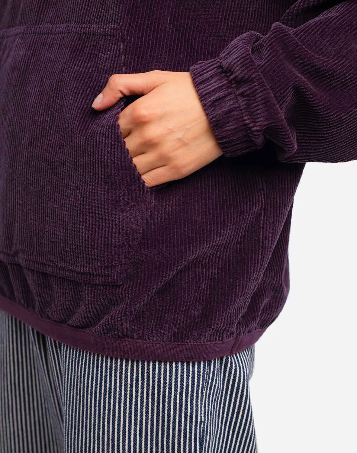 OLOW Bangor sweat col camionneur prune