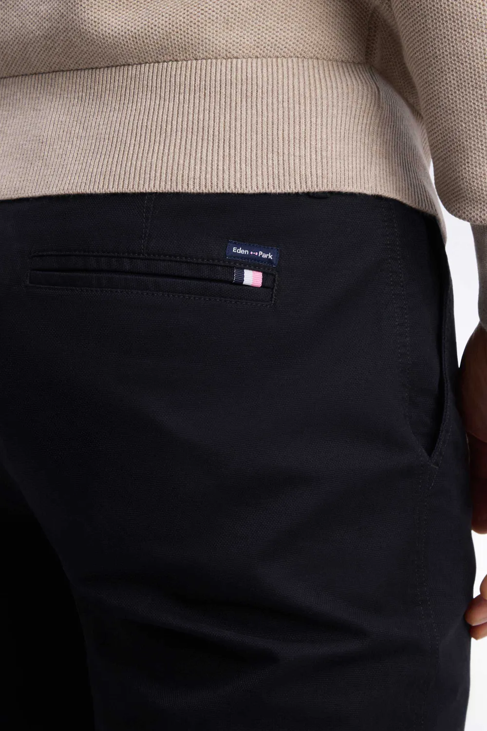 Eden Park Legend Rugby chino piqué coton noir stretch regular
