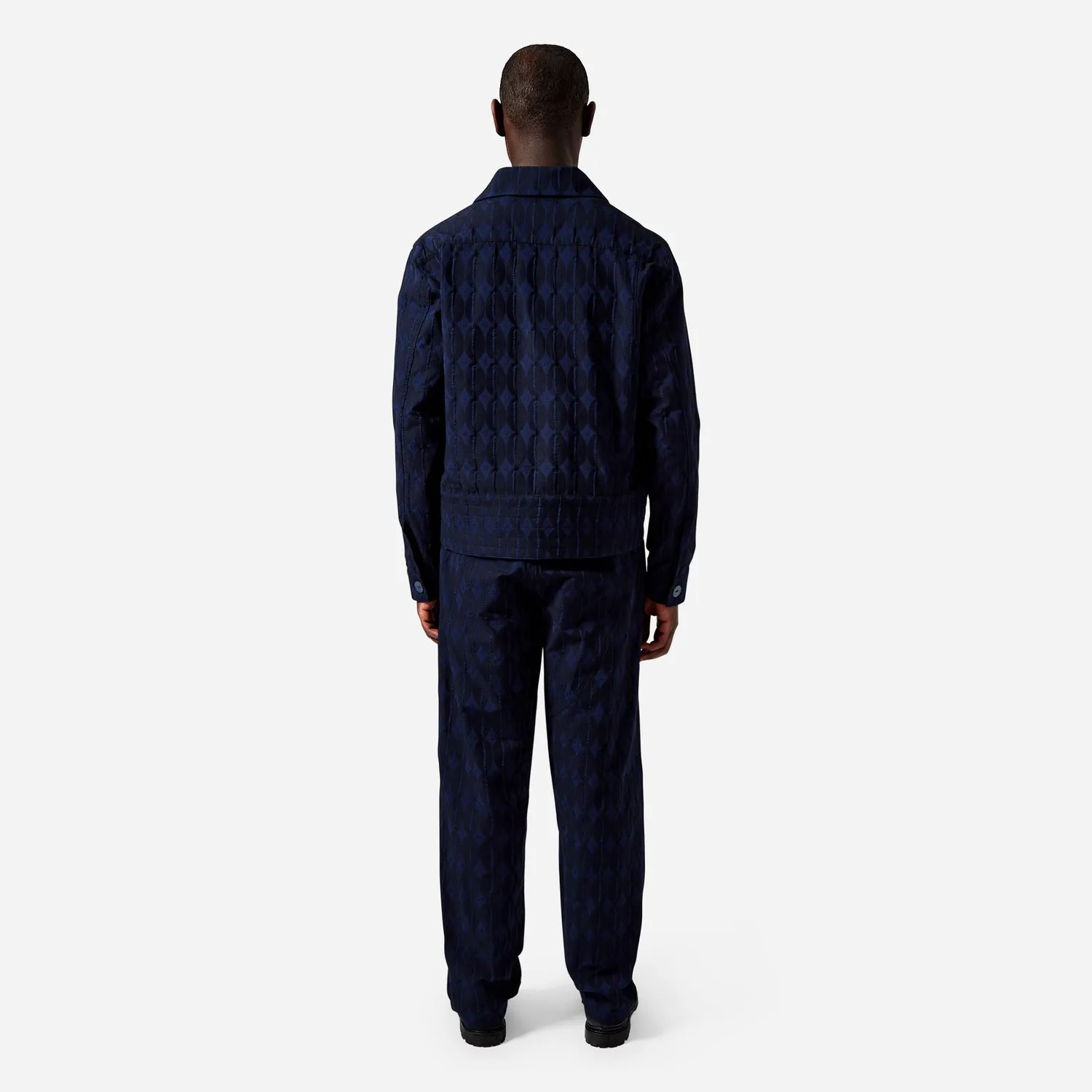 Labrum Navy Monogram Work veste homme marine poches