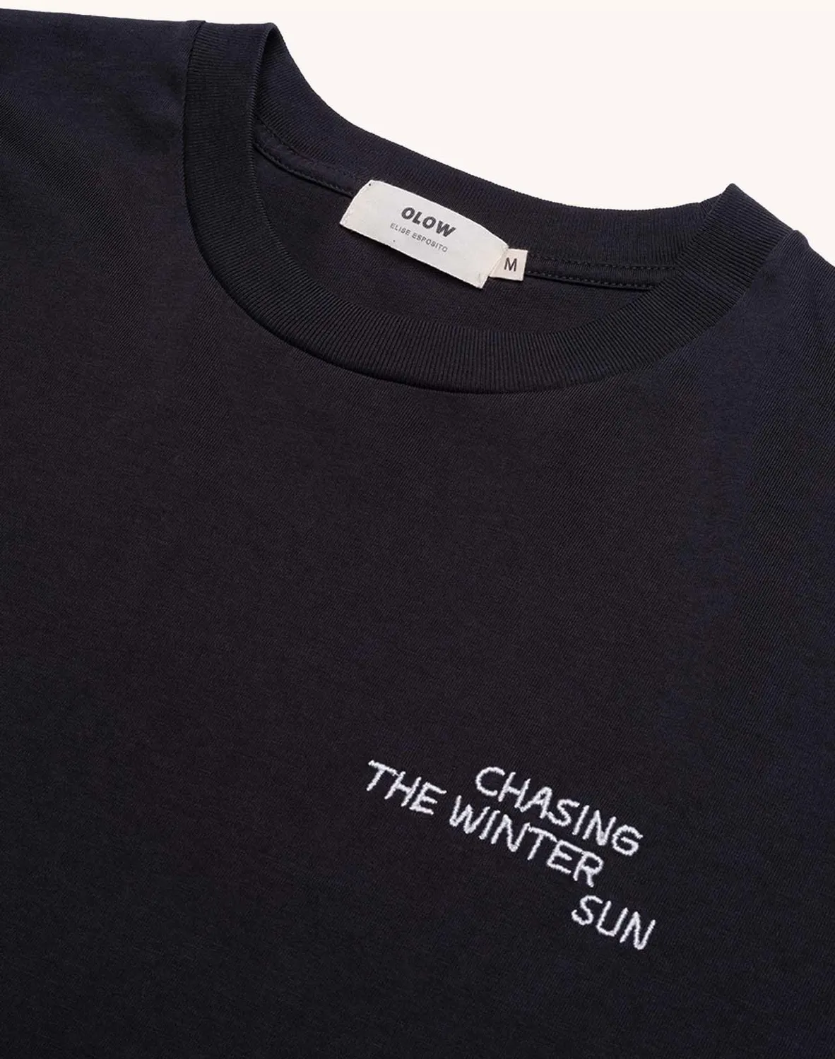 OLOW Winter Sun t-shirt noir carbone coton bio