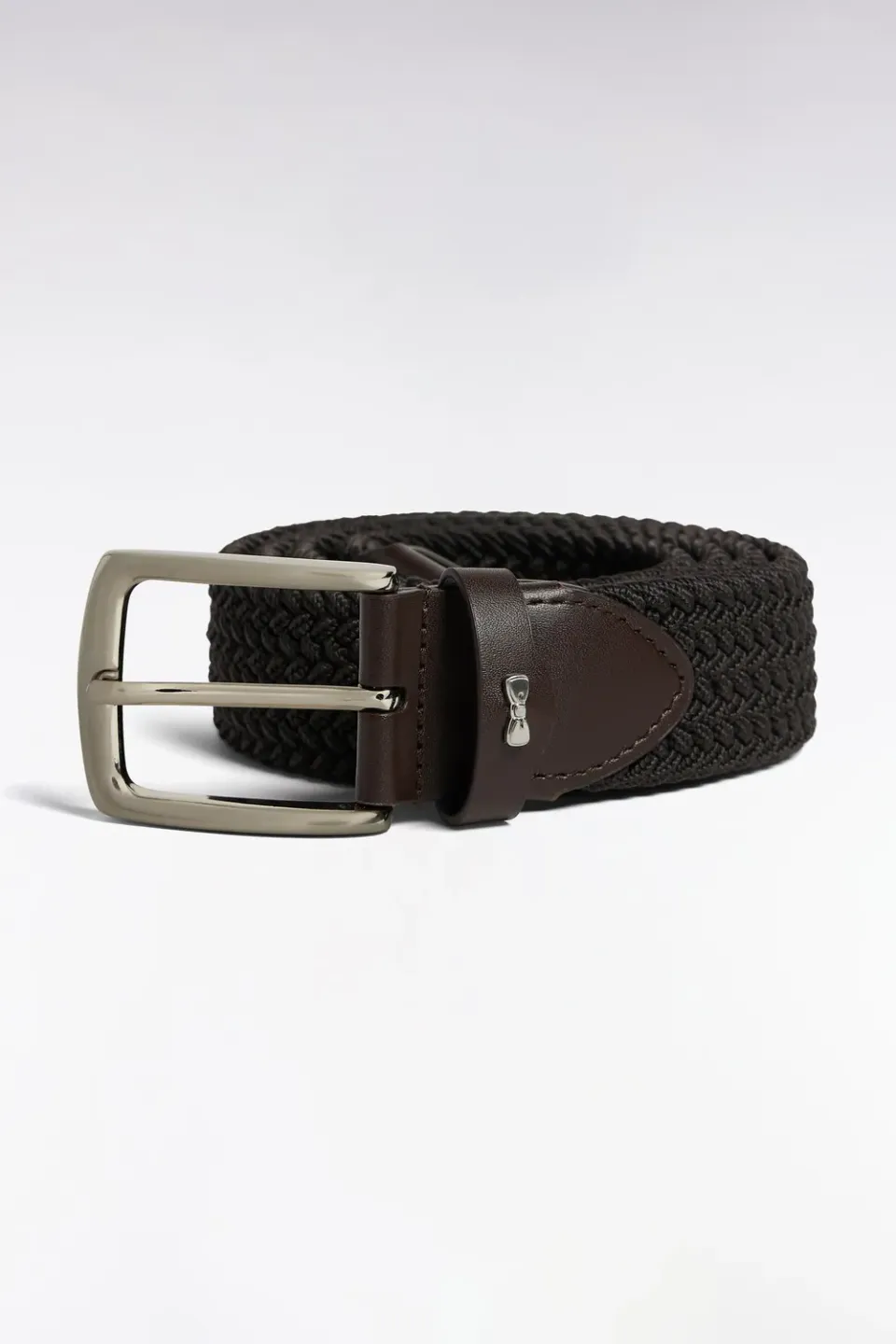 Eden Park ceinture tressée homme élastique marron cuir